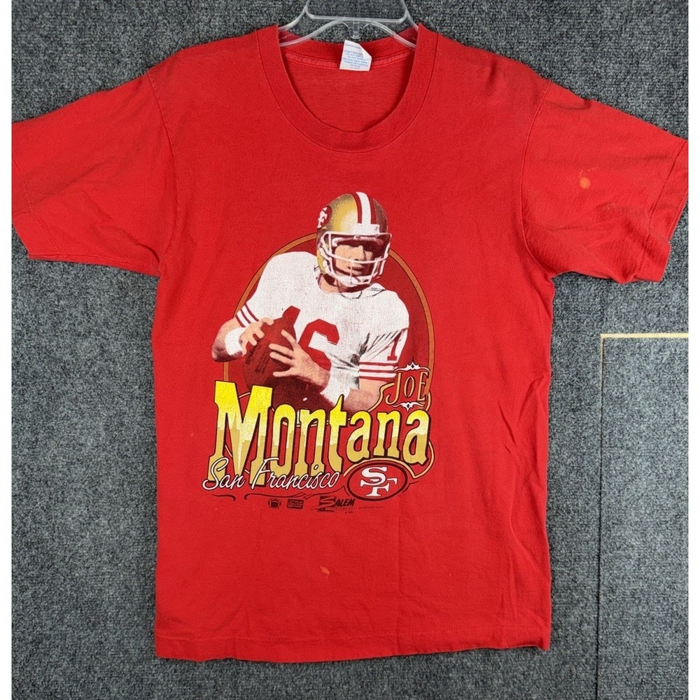 Vintage 1990 Joe Montana Kansas City Chiefs Salem Sportswear T-Shirt Sz M 90s
